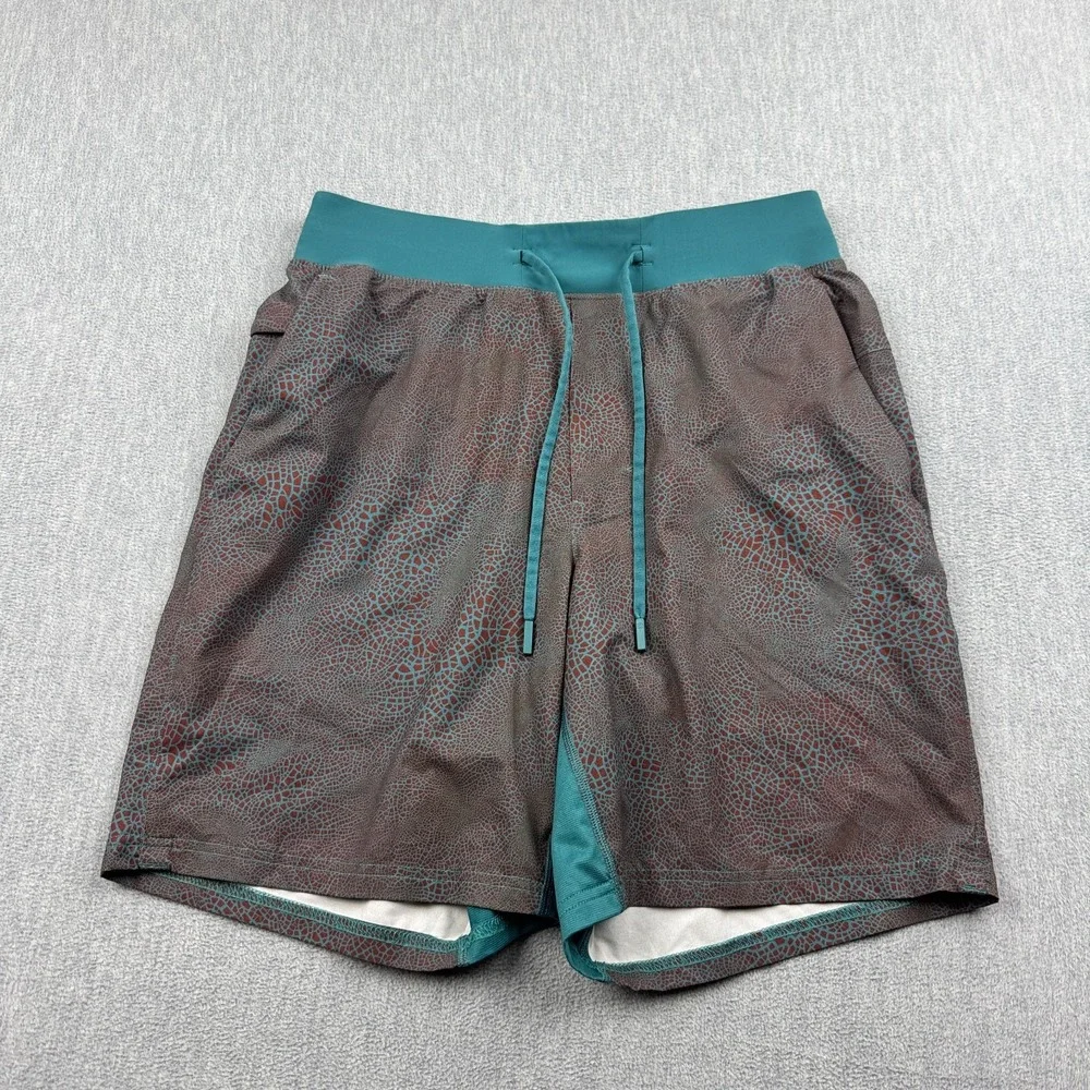 Lululemon Shorts Mens Small Brown Blue T.H.E. Linerless 7